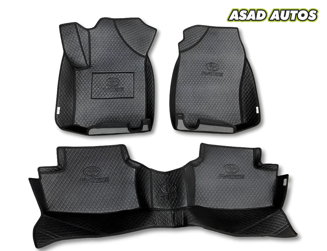 Toyota Raize 12D Floor Mats – Luxury Custom Fit, Waterproof & Durable