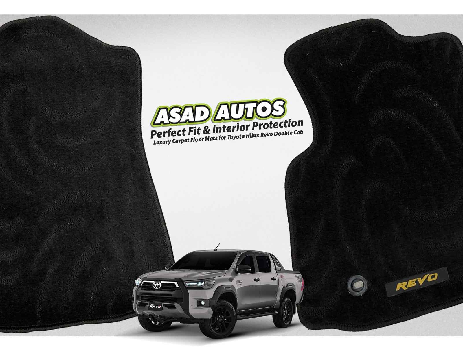 Carpet Floor Mats for Toyota Revo Hilux – Custom Fit & Premium Comfort