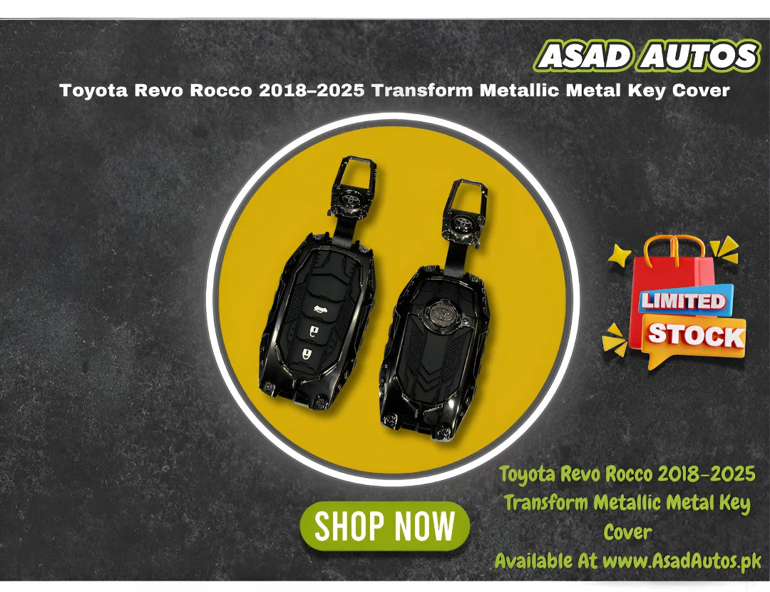 Toyota Revo Rocco 2018–2025 Transform Metallic Metal Key Cover – Premium Zinc Alloy Key Shell