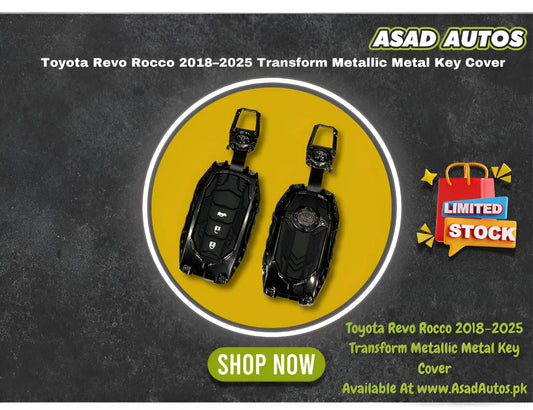 Toyota Revo Rocco 2018–2025 Transform Metallic Metal Key Cover – Premium Zinc Alloy Key Shell