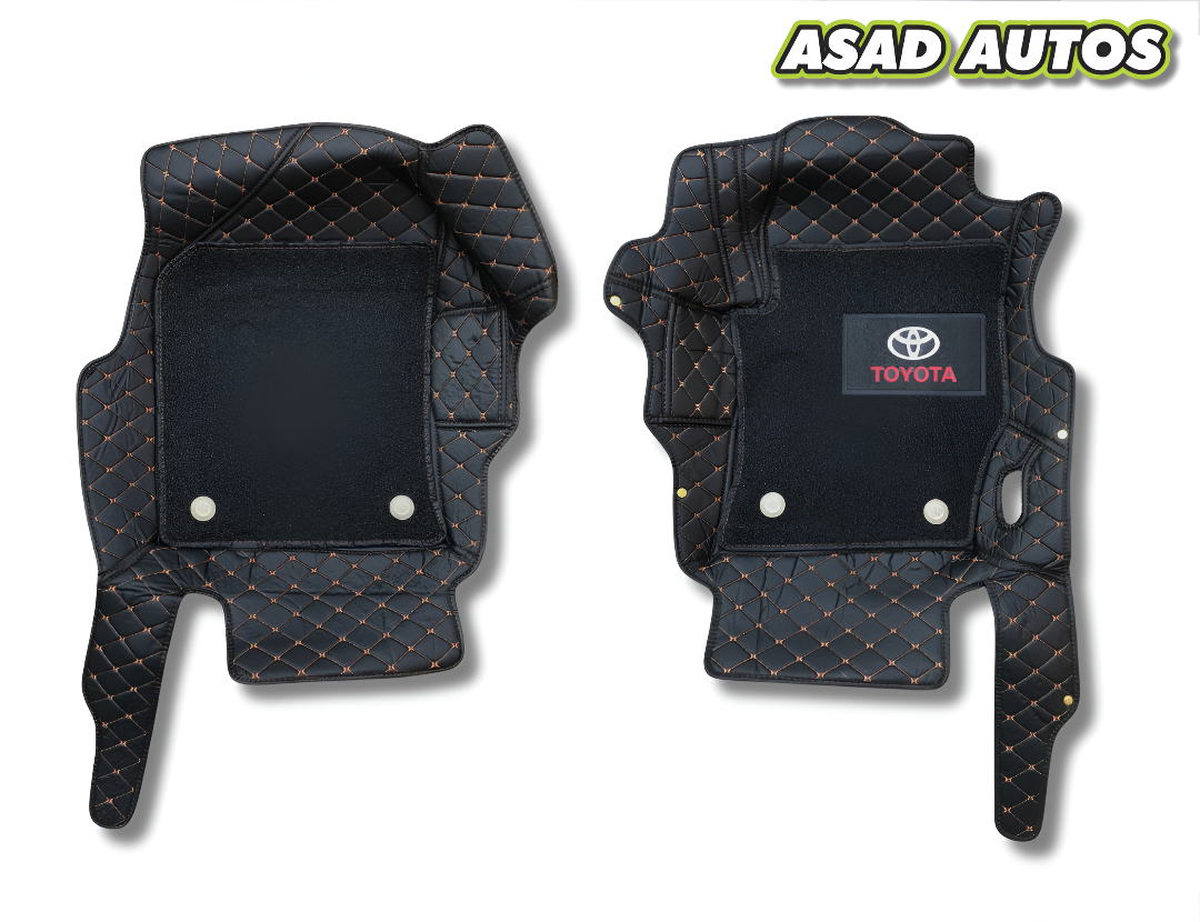 Toyota Yaris 11D Floor Mats Mix Thread Black With Black Grass – Model 2018–2025