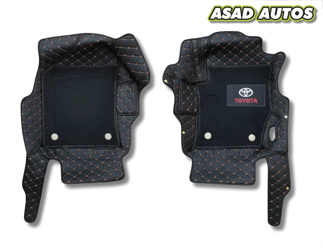 Toyota Yaris 11D Floor Mats Mix Thread Black With Black Grass – Model 2018–2025