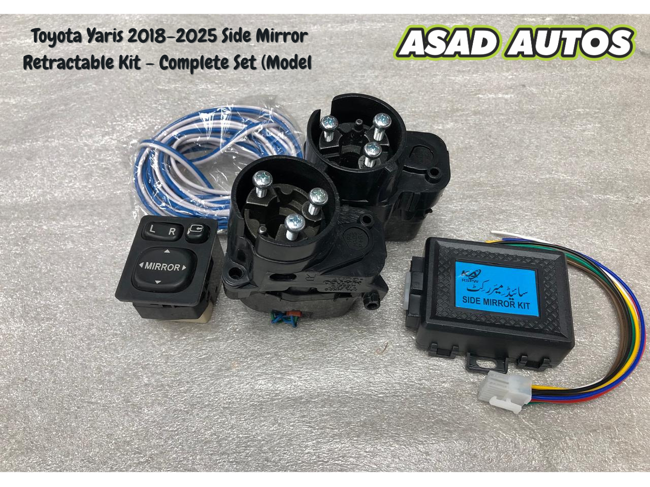 Toyota Yaris 2018–2025 Side Mirror Retractable Kit – Complete Set (Model 