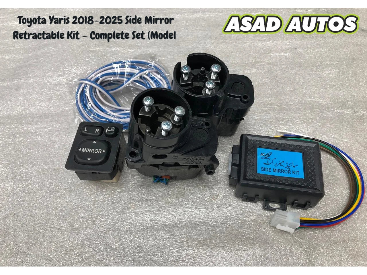 Toyota Yaris 2018–2025 Side Mirror Retractable Kit – Complete Set (Model 