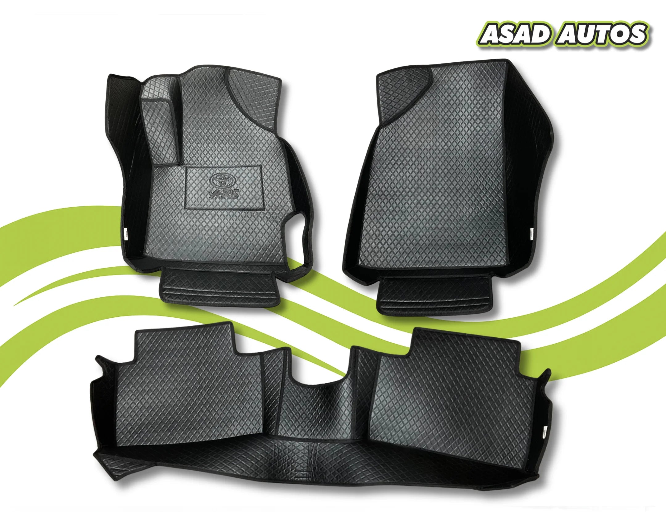 Toyota Yaris Japanese 2023-2025 12D Luxury Floor Mats | Custom Fit ...
