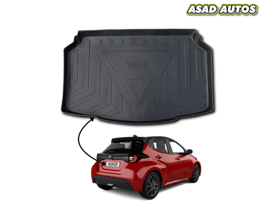 Toyota Yaris Japanese 2023–2025 Hatchback TPE Plastic Car Trunk Mat, Custom Fit Waterproof Cargo Liner