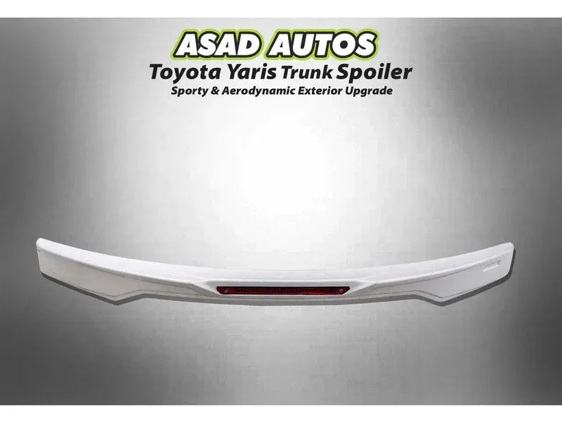 Toyota Yaris Trunk Spoiler – Stylish and sporty accessory designed for enhanced rear aerodynamics and vehicle aesthetics.
