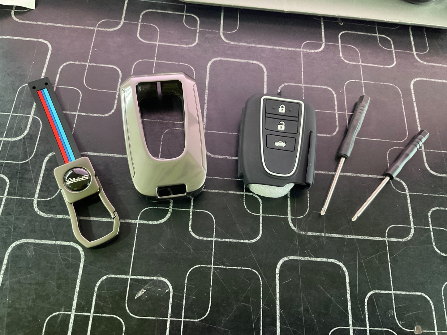Toyota Yaris metal key cover offering stylish design, durability, and superior key protection.


