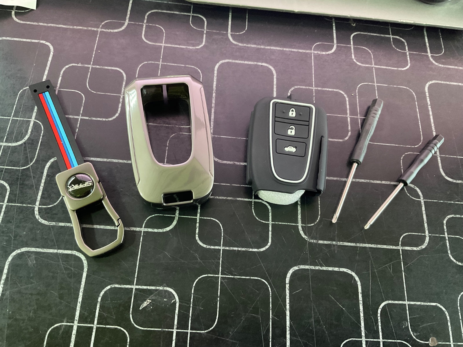 Toyota Yaris metal key cover offering stylish design, durability, and superior key protection.

