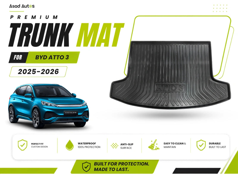 Trunk Mat For BYD Atto 3 2025-2026 – Custom Fit PVC Boot Liner