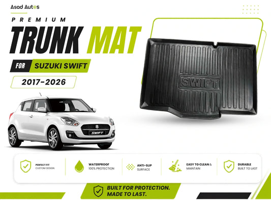 Trunk Mat PVC Material for Suzuki New Swift 2017-2026 – Durable & Waterproof Cargo Protection