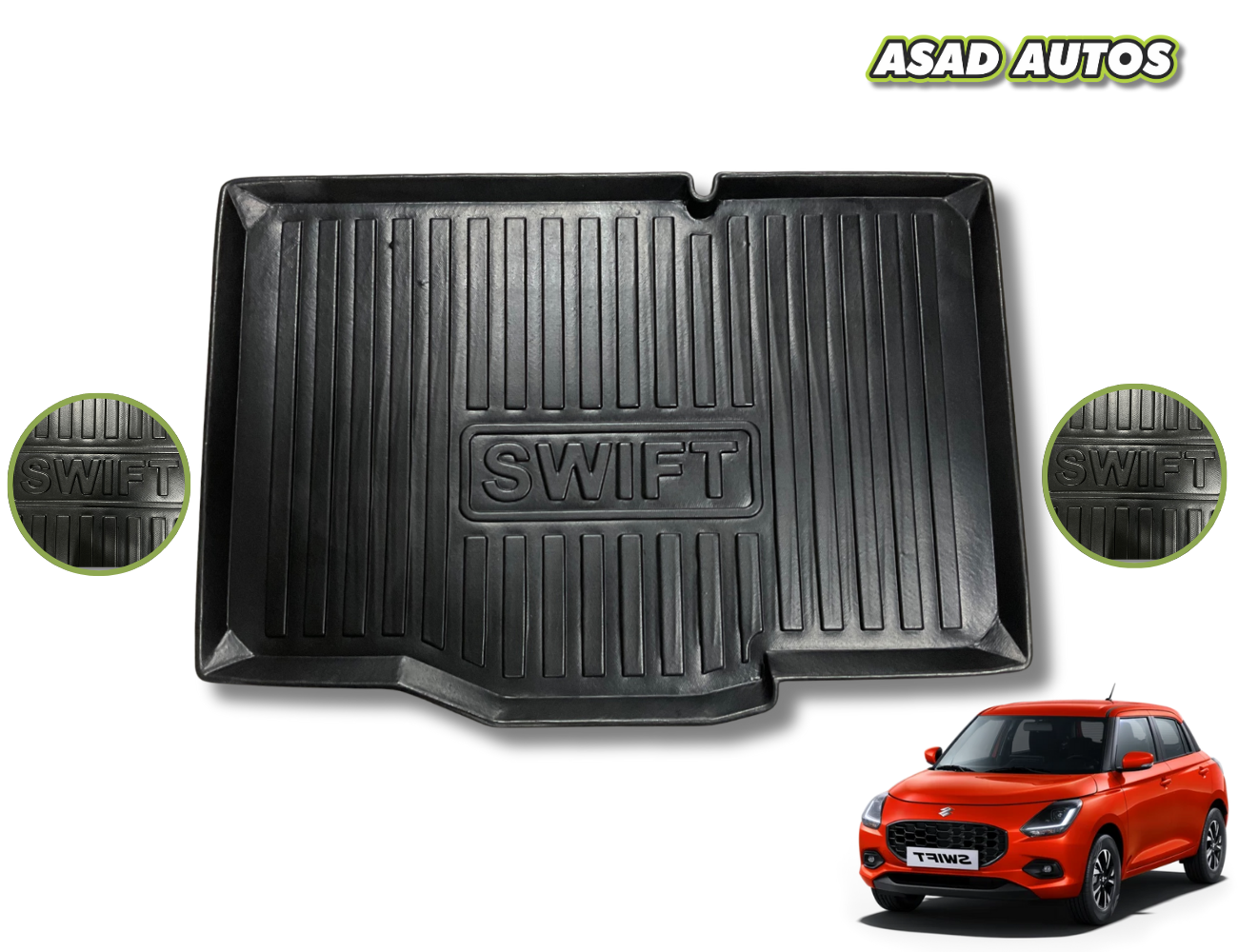Trunk Mat PVC Material for Suzuki New Swift 2017-2026 – Waterproof & Durable Boot Protector