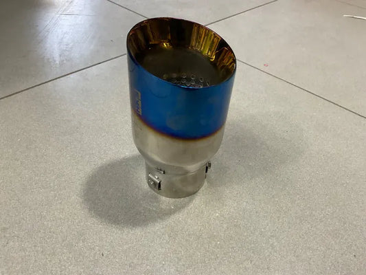 "Universal Car HKS Muffler Exhaust Small Silencer Tip made from stainless steel, designed for durability and sporty performance."
