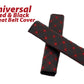 Universal Red & Black Seat Belt Cover - Premium Comfort & Stylish Design