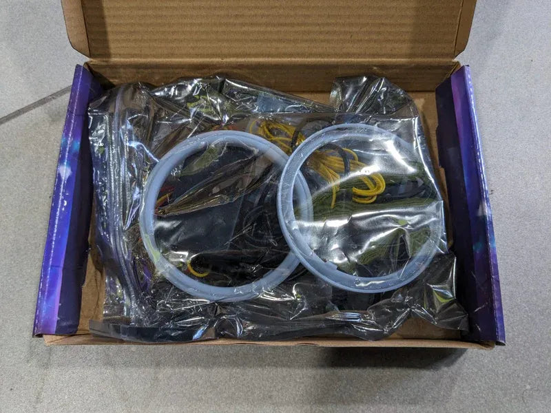 Universal Ring Headlight DRL Fog Light offering stylish design and high-performance lighting for enhanced visibility and safety.

