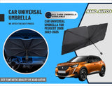 Universal Umbrella Windshield Sun Shade for Peugeot 2008 2022–2025 – Foldable UV Heat Protector
