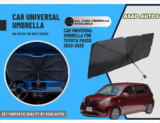 Universal Umbrella Windshield Sun Shade for Toyota Passo 2022–2025 – Foldable UV Protection
