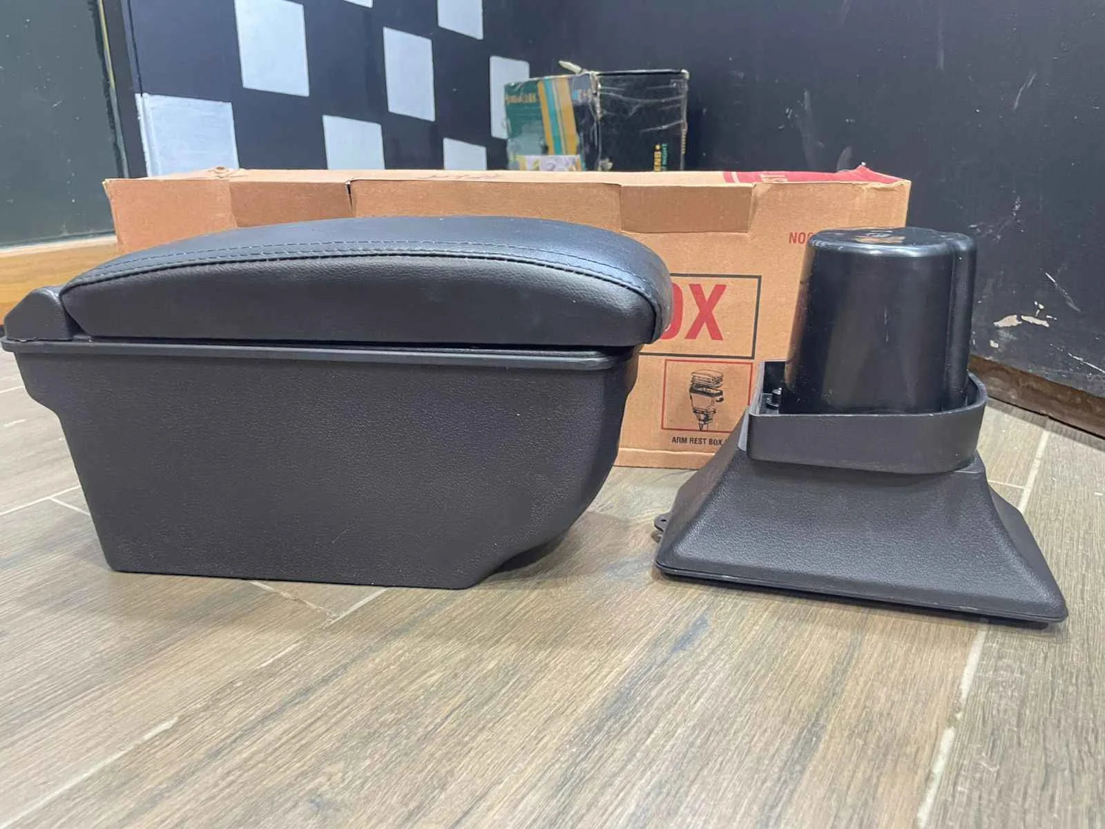 Universal arm rest console box – replacement armrest for car with cushion comfort
