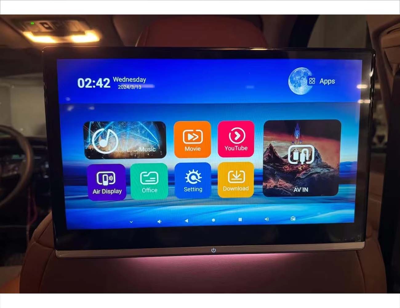 Car Universal Headrest Screen Multimedia Android Panel LCD for Both Se ...