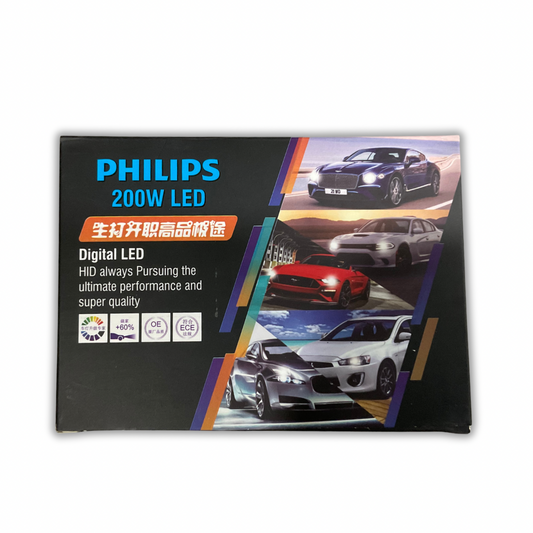 Philips 200W Green Car LED Lights/Bulbs - Brighten Your Drive in Style!
