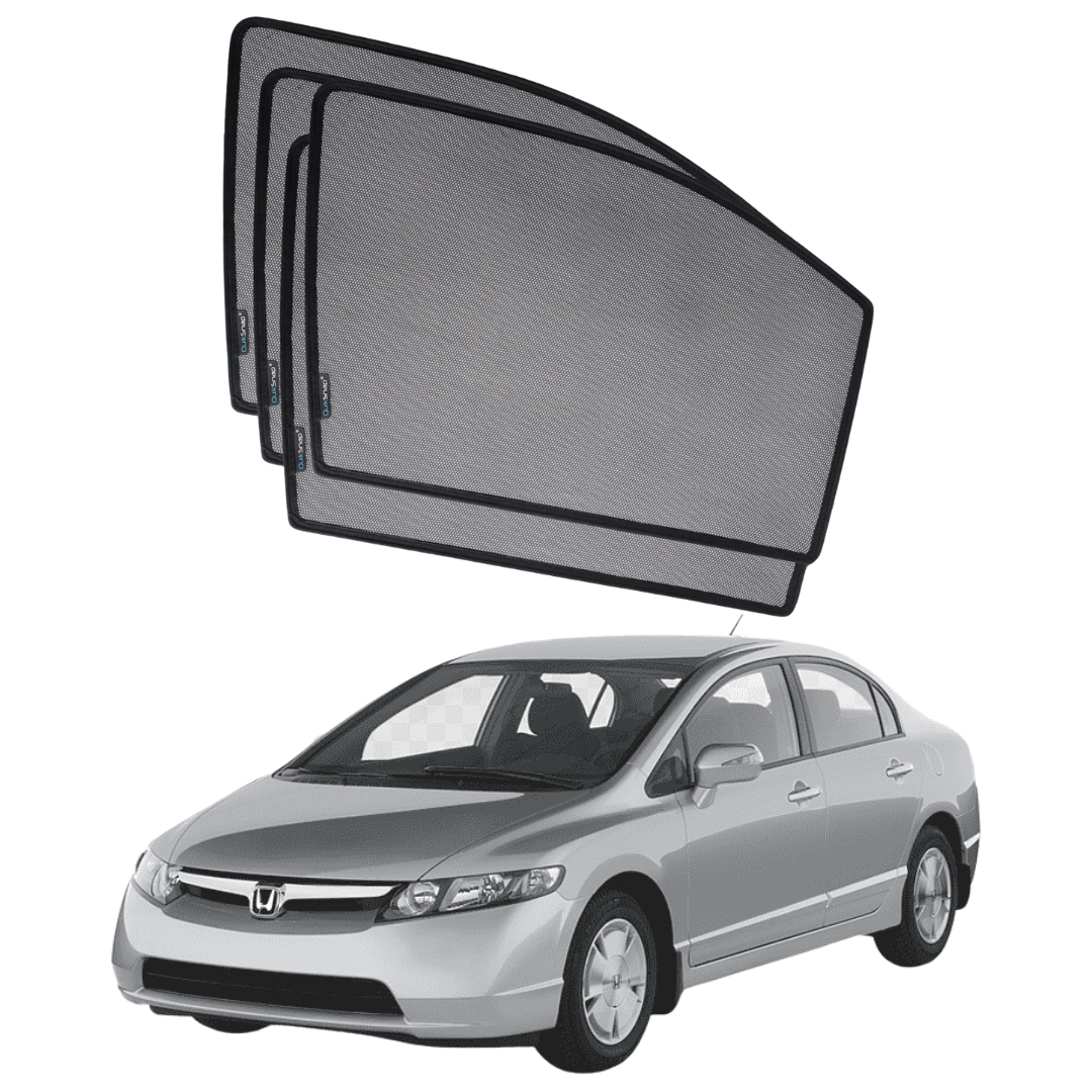 Quik Snap Window Sun Shades (Car Pardy) For Honda Civic (Reborn) 2006-2011 Sedan