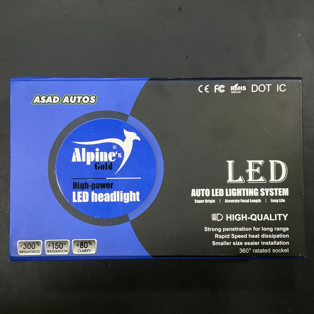 Alpine Gold Car LED Lights 1000 Watts