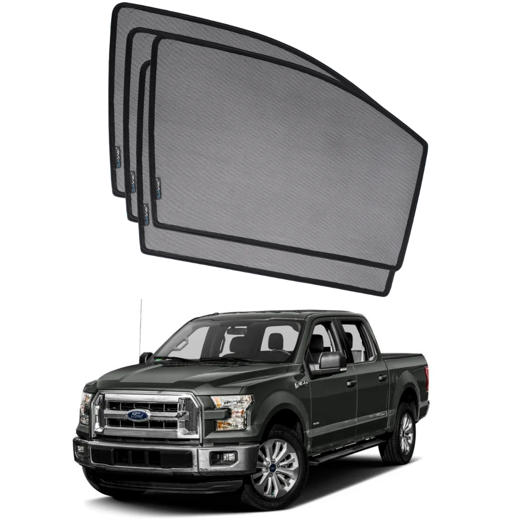 Quik Snap Window Sun Shades (Car Pardy) For Ford F-150 Crewcab 2015-2021 SUV