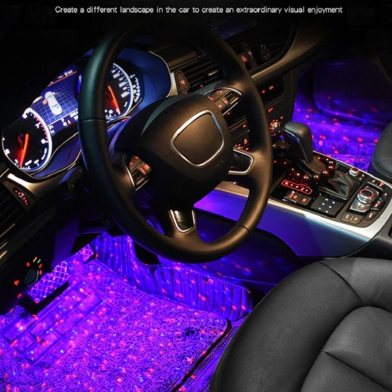Car Interior Seat Bottom Decorative Music Sync Voice Control Light