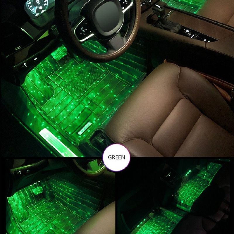 Car Interior Seat Bottom Decorative Music Sync Voice Control Light
