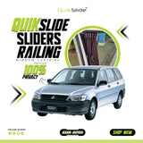 QuikSlide Sliders Railing Curtains for Mitsubishi Lancer Gen8 SW 2000-2015