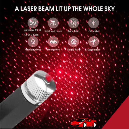 "Universal USB LED Starry Laser Projection Light for Car Interior Decoration"