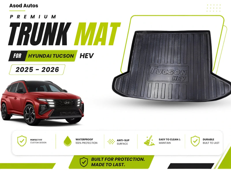 Upgrade your Hyundai Tucson HEV 2025-2026’s cargo area with this&nbsp;custom-fit PVC trunk mat