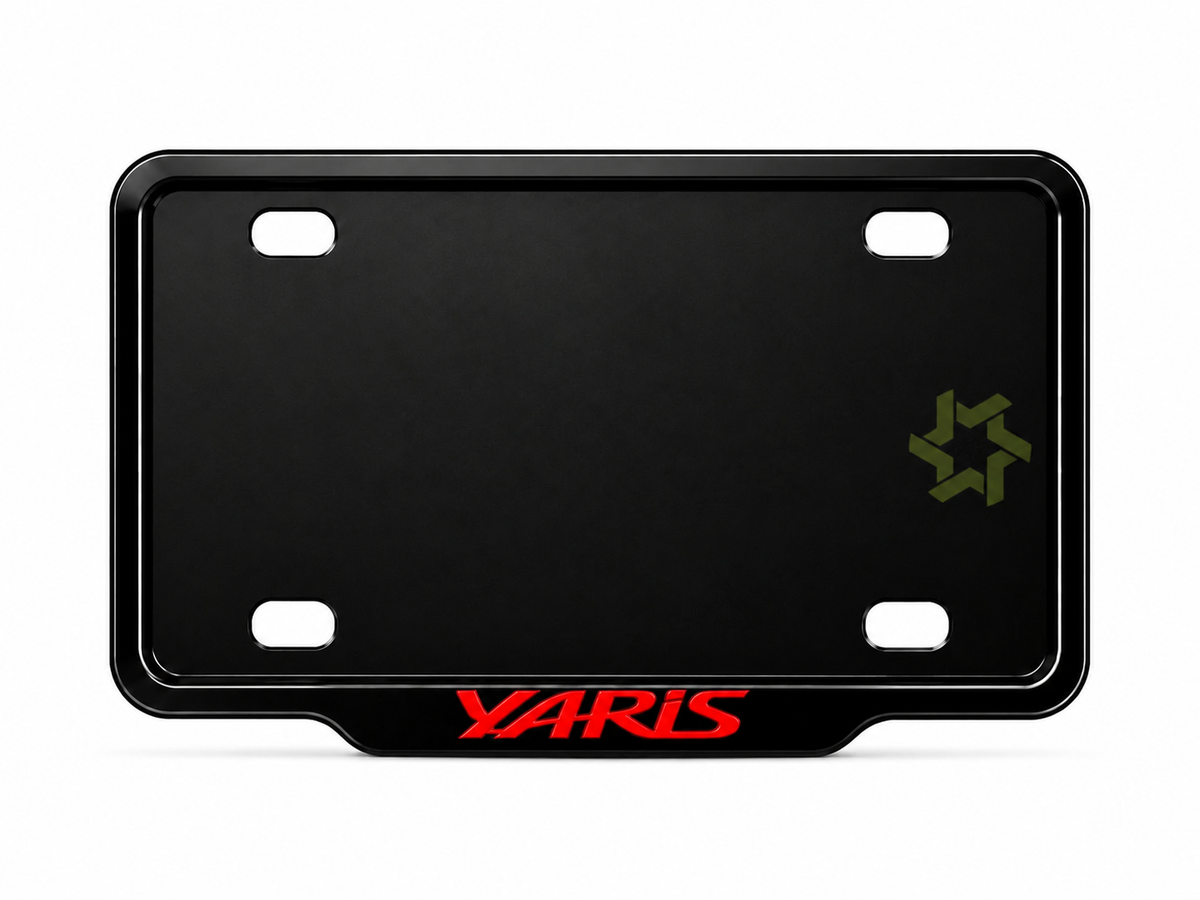 Vantiq premium fitted-style number plate for Toyota Yaris 2018–2026