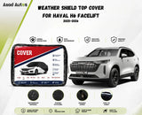 Weather Shield Top Cover for Haval H6 Facelift 2025–2026 featuring a vehicle-specific window guard design that helps protect against rain,