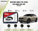 Weather Shield Top Cover for Honda HR-V HEV 2025–2026 featuring a vehicle-specific window guard design that helps protect against rain,