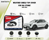 Weather Shield Top Cover for Kia Stonic 2022–2024 featuring a vehicle-specific window guard design that helps protect against rain