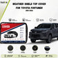 Weather Shield Top Cover for Toyota Fortuner 2015–2026 featuring a vehicle-specific window guard design that helps protect against rain,