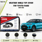 Weather Shield Top Cover for Toyota Raize featuring a vehicle-specific window guard design that helps protect against rain,