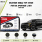 Weatherproof paint-safe fabric close-up of weather shield top cover for KIA Sportage L HEV 2025-2026 sun rain and dust protection - Asad Autos