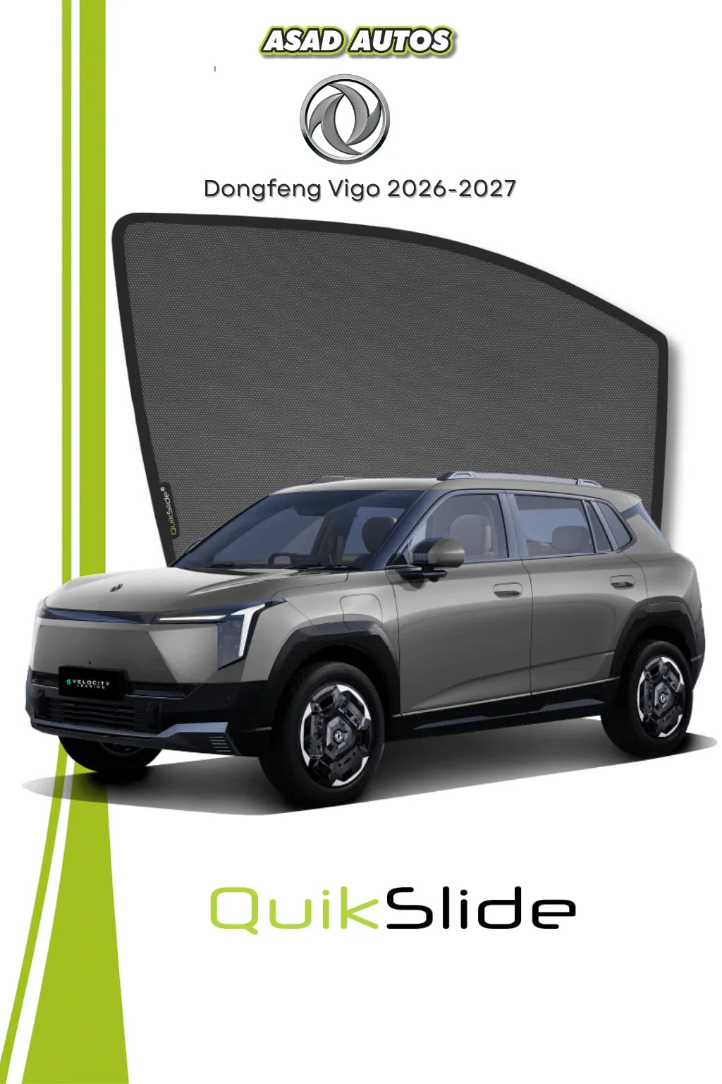 QS | QuikSlide Window Sun Shades (Car Pardy) for Dongfeng Vigo 2026–2027