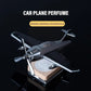 Solar Airplane Car Diffuser Wooden Base (Car Air Freshner)