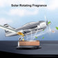 Solar Airplane Car Diffuser Wooden Base (Car Air Freshner)