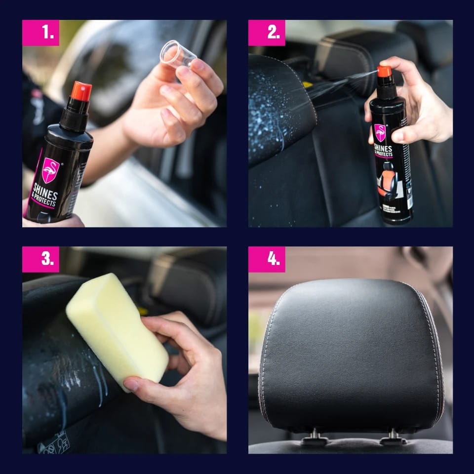 Flamingo Plastic Leather Restorer (Car Interior Seat Renovator Cleaner Spray)