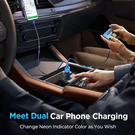 Joyroom Car Charger With Light Button 