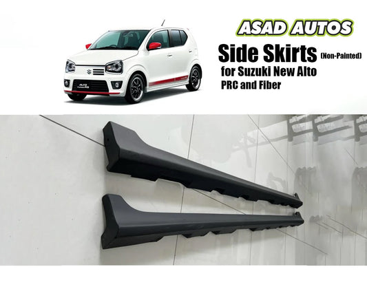 Side Skirts (Non-Painted) for Suzuki New Alto – PRC and Fiber Options Available