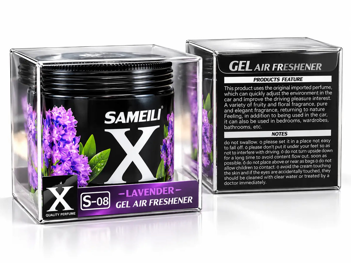 X Sameli Jell Flower Fragrance car perfume gel with pleasant floral fragrance for car interiors.