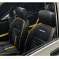 Yellow Lamborghini Style Premium Bespoke Seat Covers for Daihatsu Coure, offering a stylish, sporty, and custom fit interior upgrade.