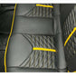 Yellow Lamborghini Style Premium Bespoke Seat Covers for Daihatsu Coure, offering a stylish, sporty, and custom fit interior upgrade.