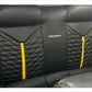 Yellow Lamborghini Style Premium Bespoke Seat Covers for Daihatsu Coure, offering a stylish, sporty, and custom fit interior upgrade.