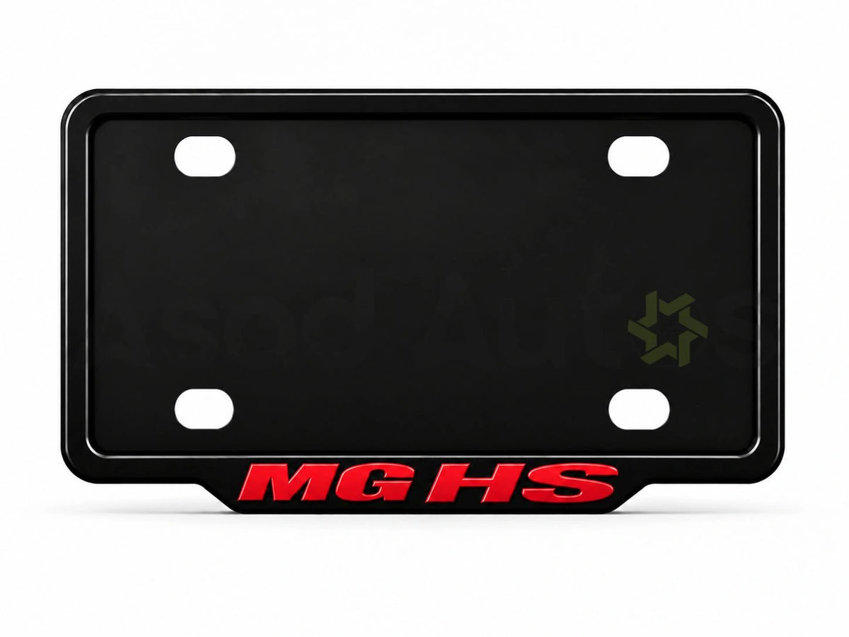 vantiq number plate frame installed on an MG HS bumper